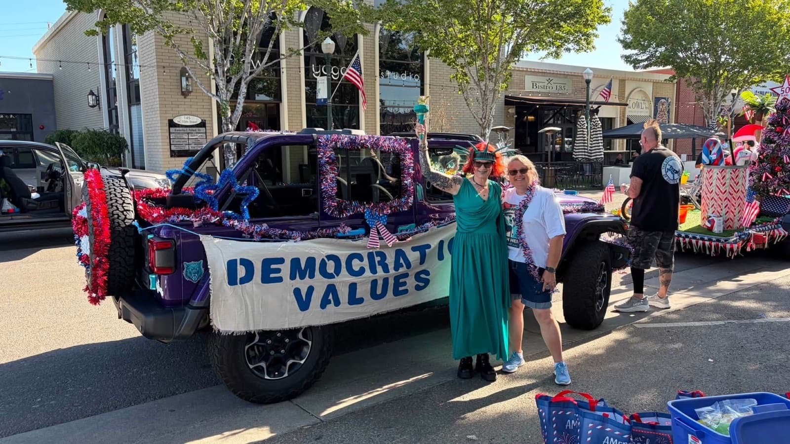 Robin Cole at a Tracy community celebration